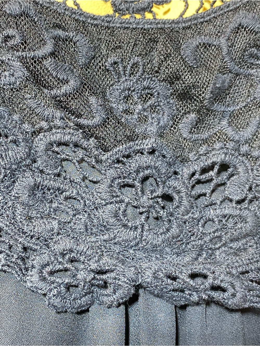 Decree Black Lace-Trim Cold Shoulder Top - Picture 3 of 10